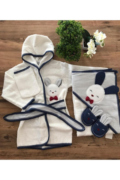 New Collection Baby Boy Towel Robe Set L100826 Baby Birth Gift - 8