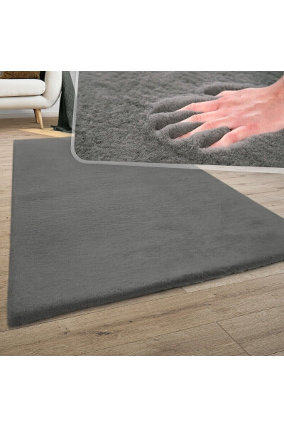 New Generation Anthracite Fur Plush Rug - 16