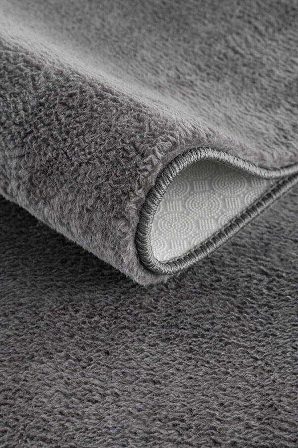 New Generation Anthracite Fur Plush Rug - 17