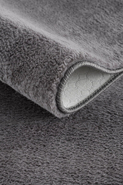 New Generation Anthracite Fur Plush Rug - 11