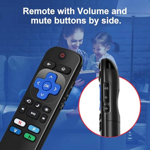 New (Pack of 2) Universal Remote Replacement for Roku TV, Compatible TCL Roku/Hisense Roku/Sharp Roku/Onn Roku/Insignia Roku,with Netflix/Prime Video/VUDU/hulu Shortcut Key - 6