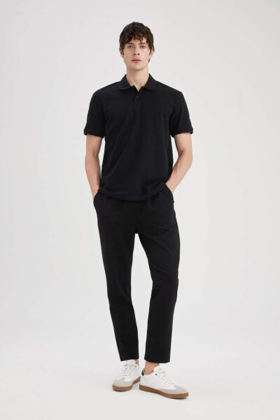 New Regular Fit Short Sleeve Polo Shirt Black - 7