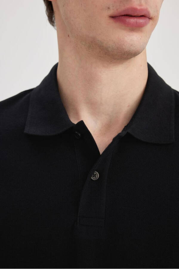 New Regular Fit Short Sleeve Polo Shirt Black - 9