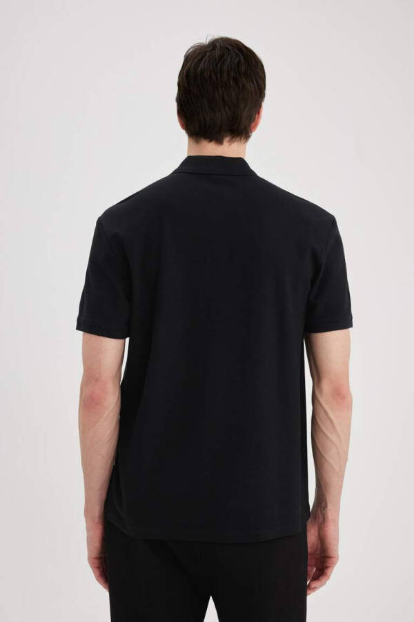 New Regular Fit Short Sleeve Polo Shirt Black - 10