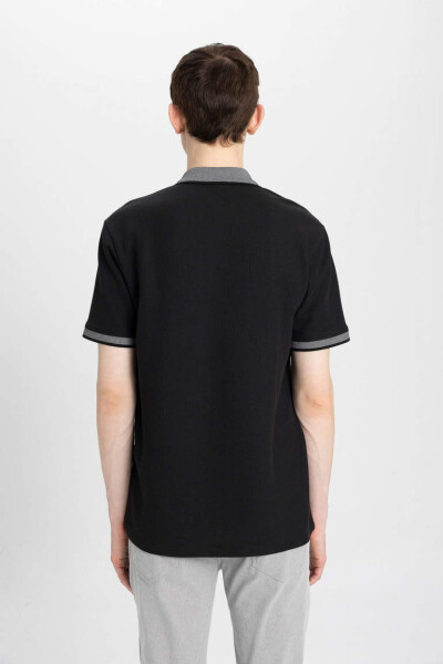 New Regular Fit Short Sleeve Polo Shirt Black - 6