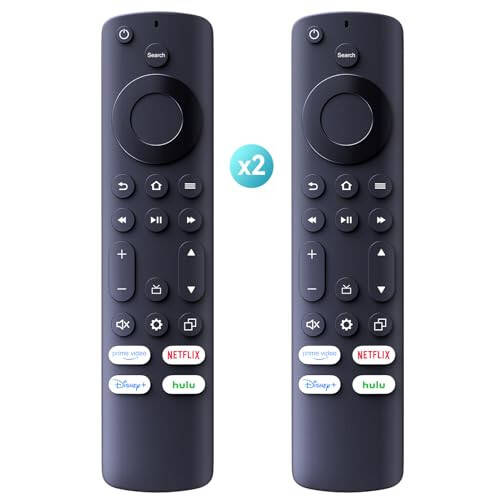 New Remote Control for All Insignia Toshiba Smart TV, Hisense Smart TV, Universal Replacement for AMZ Omni TV and AMZ 4-Series Smart TVs (Not for TV Stick and Box) with 4 Shortcut Keys - (2 Pack) - 1