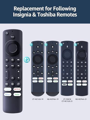 New Remote Control for All Insignia Toshiba Smart TV, Hisense Smart TV, Universal Replacement for AMZ Omni TV and AMZ 4-Series Smart TVs (Not for TV Stick and Box) with 4 Shortcut Keys - (2 Pack) - 9