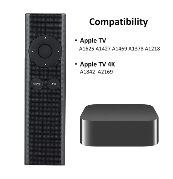 New Replaced Remote fit for Apple TV 4K 1 2 3 A1427 A1469 A1378 A1294 MD199LL/A MC572LL/A MC377LL/A MM4T2AM/A MM4T2ZM/A TV MacBook iPhone Universal Dock Music System - 2