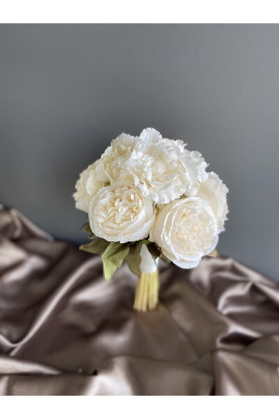 New Season Cream Peony Carnation Bridal Flower-corsage-bridal Bouquet 2 Piece Set - 32