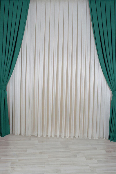 New Season Pleated 1/3 Diamond Tulle Curtain - 6