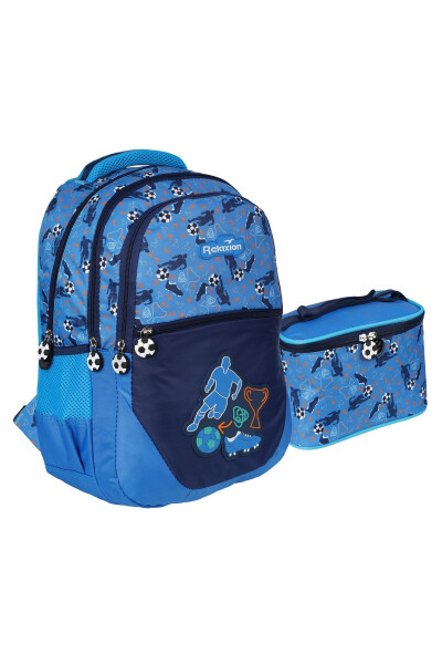 New Season Relaxion Football Figured Elementary School Backpack and Lunch Bag - 1