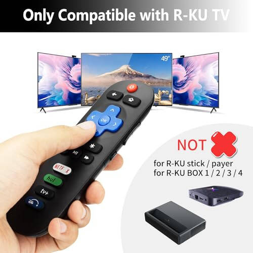 New Universal TV Remote for Roku TV, Remote for TCL Roku/for Hisense Roku/for Onn Roku TV (Not for Roku Stick and Box) 【Pack of 2】 - 4