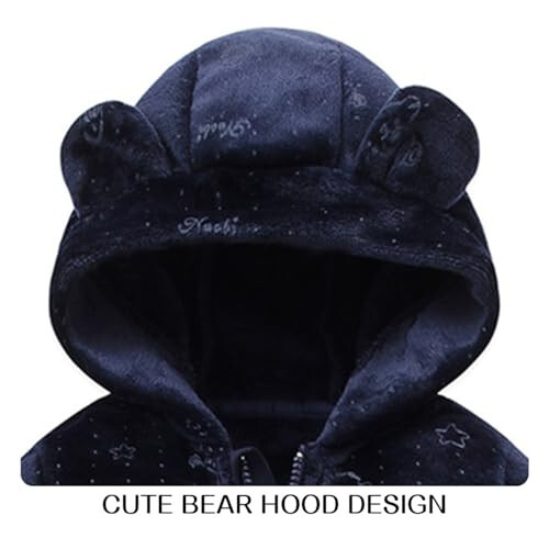 Newborn Boy Snowsuit Suit Onesie Baby Warm Clothes 0-3 Months Toddler Bear Coat - 2