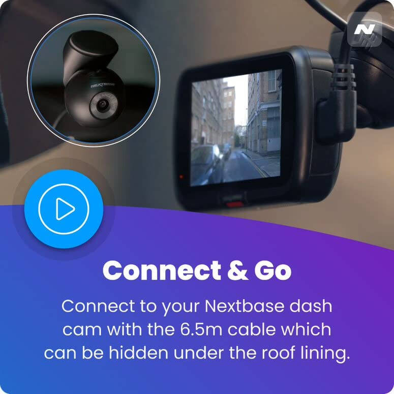 Nextbase 222XR 1080p Dash Cam + Rear Cam HD - Parking Mode, Night Vision, Automatic Loop Recording and File Protection - 2