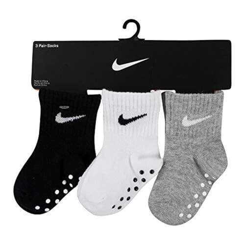 Nike Baby Boys' Toddler Kids Ankle Gripper Socks (3 Pairs) - 8