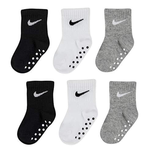 Nike Baby Boys' Toddler Kids Ankle Gripper Socks (3 Pairs) - 4