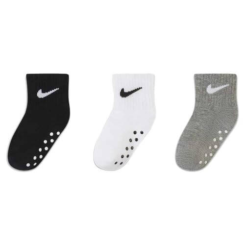 Nike Baby Boys' Toddler Kids Ankle Gripper Socks (3 Pairs) - 1