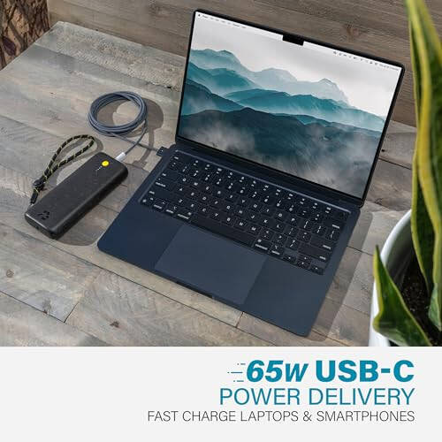 Nimble Champ Pro 20K Ikki USB-C Portli Ko'chma Zaryadlovchi Qurilma, 65W PD & QC 4.0. Tez Zaryadlovchi USB-C Power Bank, MacBook, Noutbuklar, iPad, iPhone, Android va boshqalar bilan mos keladi (Tungi Qora) - 4