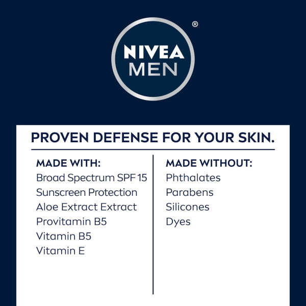 NIVEA MEN Geniş Spektrumlu SPF 15 Güneş Korumalı Maksimum Nemlendirici Yüz Losyonu, 2,5 Fl Oz Tüp - 8