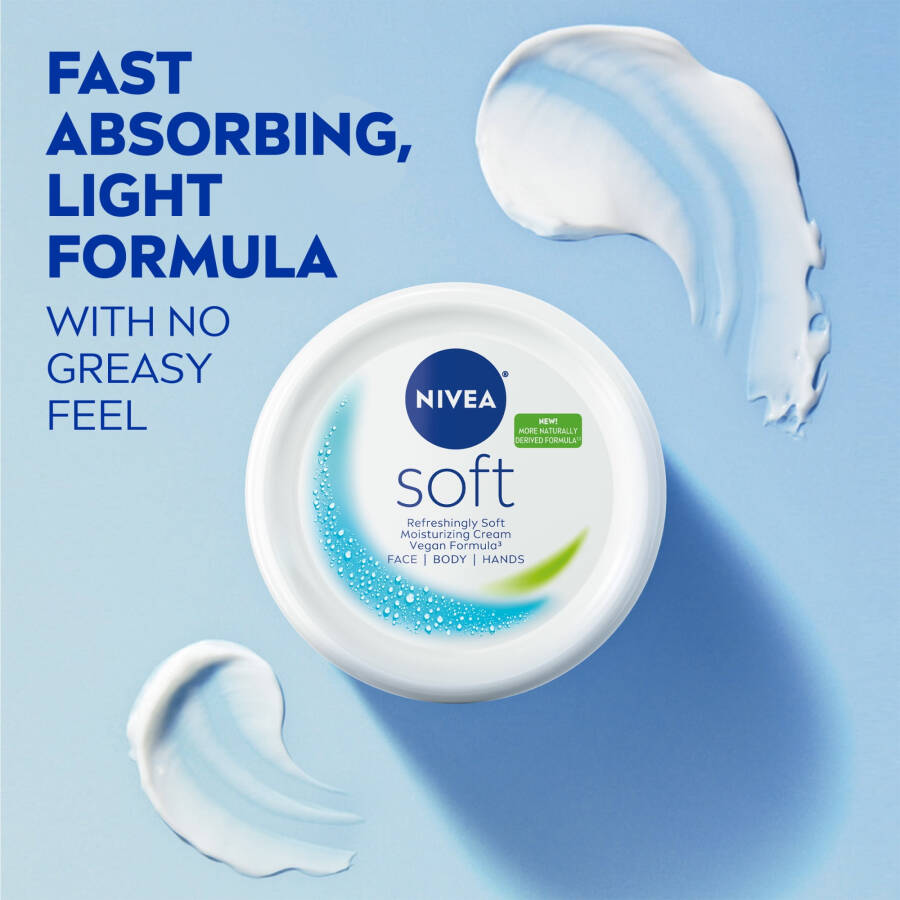 NIVEA Soft Refreshingly Soft namlovchi krem yuzi, tanasi va qo'llar uchun, 192 g quti - 8