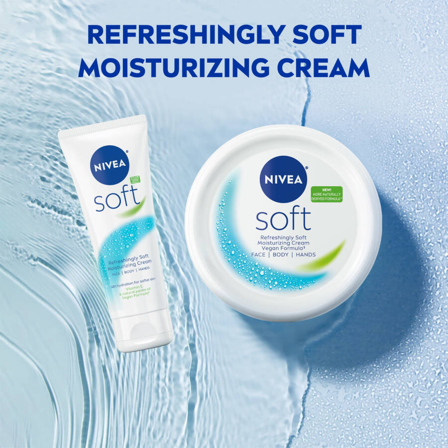 NIVEA Soft Refreshingly Soft namlovchi krem yuzi, tanasi va qo'llar uchun, 192 g quti - 10