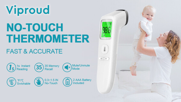 No-Touch Thermometer for Adults and Kids, Fast Accurate Digital Thermometer with Fever Alarm & Silent Mode, FSA HSA Eligible, Easy-to-use, Forehead Thermometer for Babies, Kids & Elderly - 7