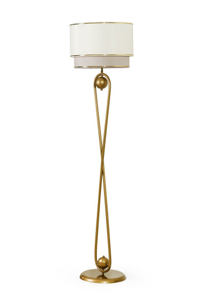 Noa Forever Static Antique Matte Gold Metal Floor Lamp - 2