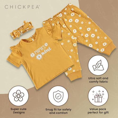 Nohut Bebek Kız Giysileri Yenidoğan Jogger Layette Seti - 23