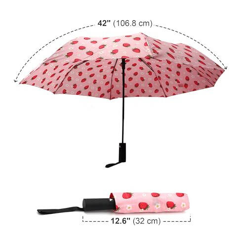 Nollia Windproof Automatic Travel Umbrella, Compact Portable with Reinforced Ribs for Sun & Rain - 22