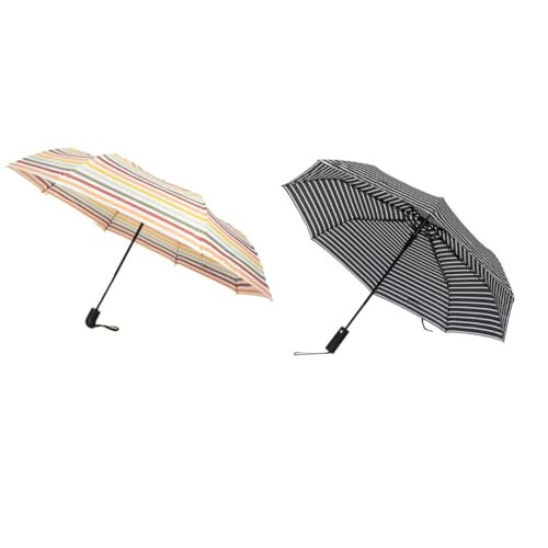 Nollia Windproof Automatic Travel Umbrella, Compact Portable with Reinforced Ribs for Sun & Rain - 8