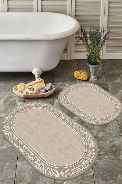 Non-Slip Washable 2 Piece Set 60x100 50x60 Bathroom Rug Bathroom Mat Toilet Set - 4