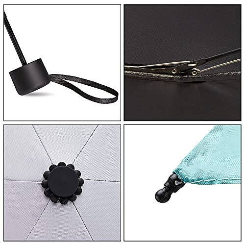 NOOFORMER mini Travel sun&rain Umbrella - Lightweight Compact Parasol Umbrellas with 95% UV Protection for Men Women Multiple Colors - 6