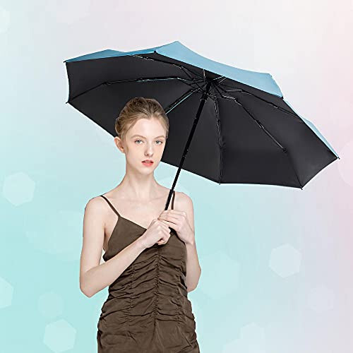 NOOFORMER mini Travel sun&rain Umbrella - Lightweight Compact Parasol Umbrellas with 95% UV Protection for Men Women Multiple Colors - 6