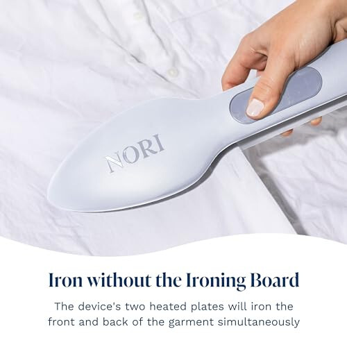 NORI Press Travel Steam Iron | Lightweight, Portable, Handheld Travel Iron With Steam | Easy to Use w/ 6 Fabric Settings & 8ft Cord | Optional Steam Feature | Apartment and Dorm Room Essentials, White - 2