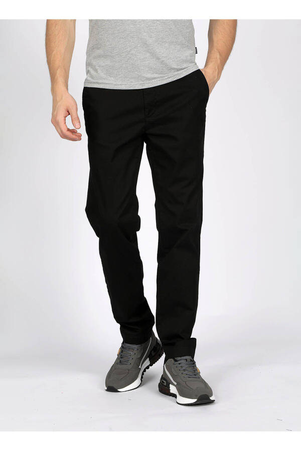 Normal Bel Slim Fit Siyah Erkek Chino Pantolon 242 LCM 221016 NEW CHINO 2 SİYAH - 2