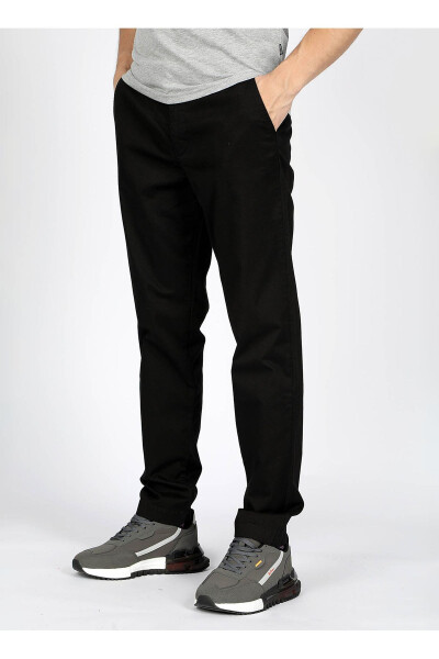 Normal Bel Slim Fit Siyah Erkek Chino Pantolon 242 LCM 221016 NEW CHINO 2 SİYAH - 3