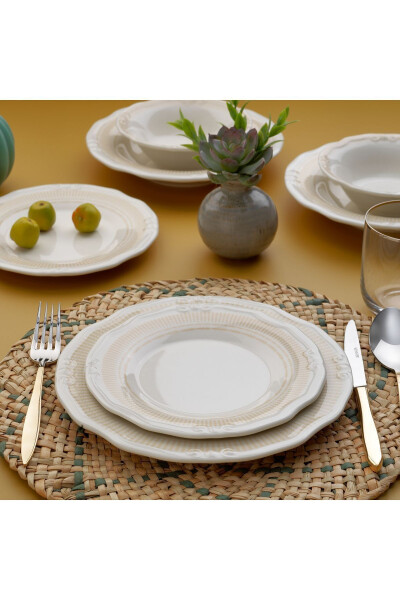 Nostalgia Dinner Set 24 Pieces - Cream - 1