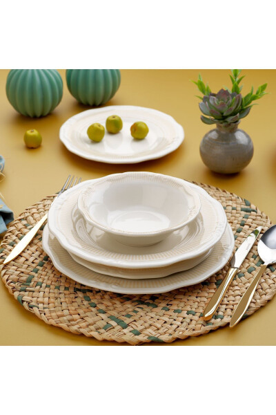 Nostalgia Dinner Set 24 Pieces - Cream - 3