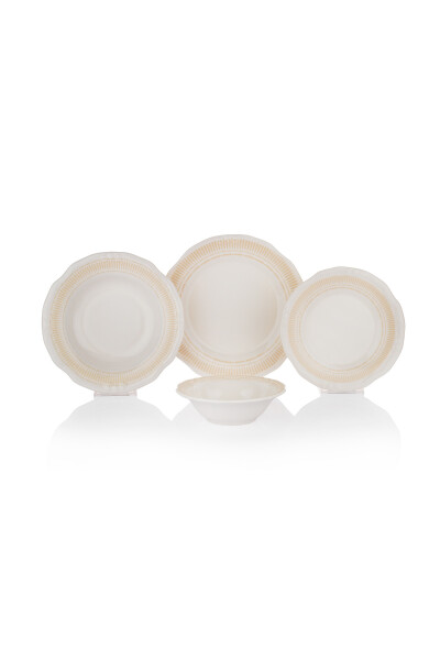 Nostalgia Dinner Set 24 Pieces - Cream - 12