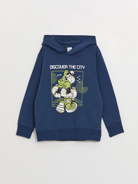 Nostalgic Monkey Print Long Sleeve Boys Hoodie - 1