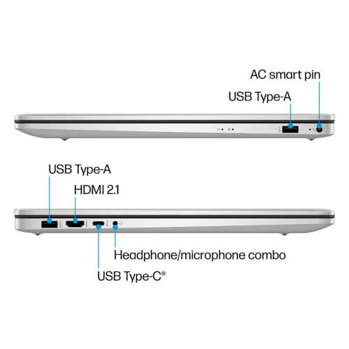 Ноутбук HP 17 Business, 17.3” HD+ дисплей, процессор Intel Core i3-1125G4 11-го поколения, 32 ГБ ОЗУ, 1 ТБ SSD, Wi-Fi, HDMI, веб-камера, Windows 11 Pro, Серебристый - 5