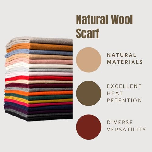 Novawo Wool Shawl Large Thick Pashmina Travel Blanket Scarf Winter Wraps for Women - 6