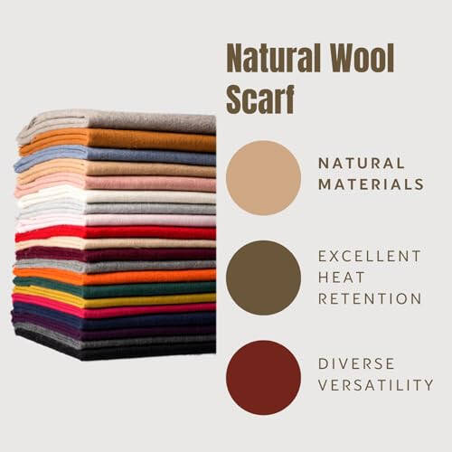 Novawo Wool Shawl Large Thick Pashmina Travel Blanket Scarf Winter Wraps for Women - 6