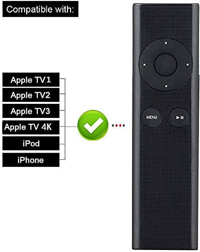 Новый замененный пульт дистанционного управления для Apple TV 4K 1 2 3 A1427 A1469 A1378 A1294 MD199LL/A MC572LL/A MC377LL/A MM4T2AM/A MM4T2ZM/A TV MacBook iPhone универсальная док-станция музыкальная система - 4