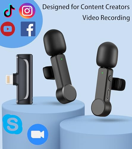 NPTCL Wireless Lavalier Microphone for iPhone Lav Mic Noise Canceling Clip On Microphone Mini Lapel Mic for Lightning Port Video Recording Vlog TikTok - 4