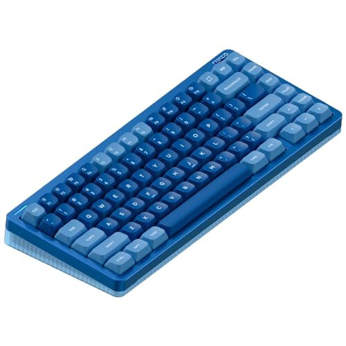 Nuphy Halo75 V2 Mechanical Gaming Keyboard, 75% Wireless Hot Swappable Bluetooth Keyboard, 83 Keys RGB Backlit Keyboard, Support Bluetooth/2.4GHz/USB-C (Blue, Lemon (55gf)) - 1