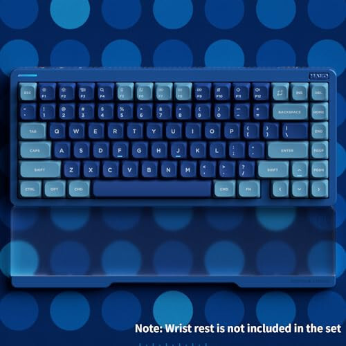 Nuphy Halo75 V2 Mechanical Gaming Keyboard, 75% Wireless Hot Swappable Bluetooth Keyboard, 83 Keys RGB Backlit Keyboard, Support Bluetooth/2.4GHz/USB-C (Blue, Lemon (55gf)) - 4