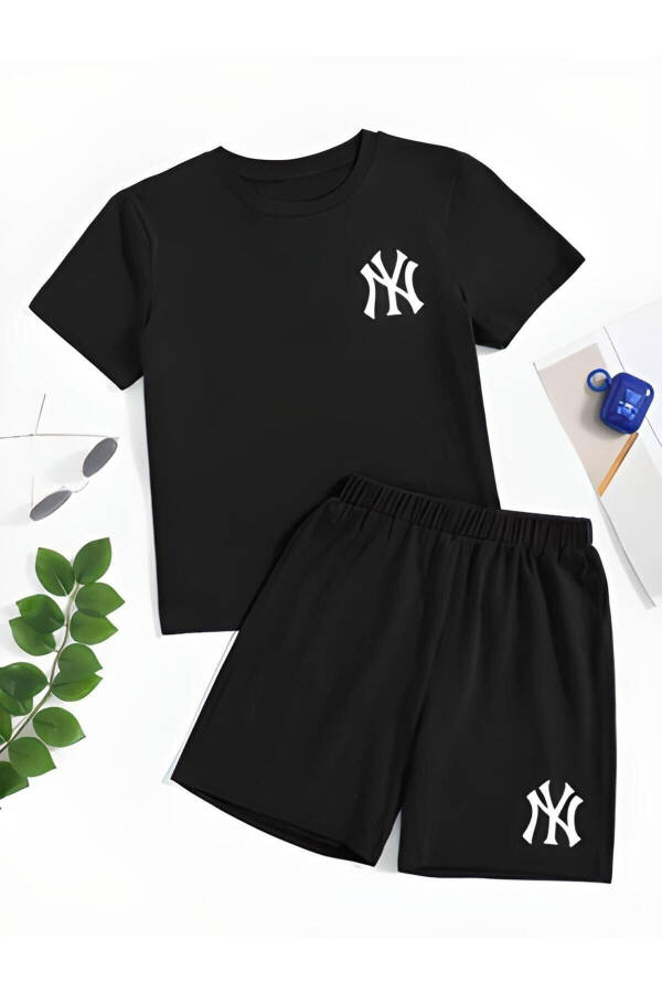 Ny Printed Kids Shorts Set - 1