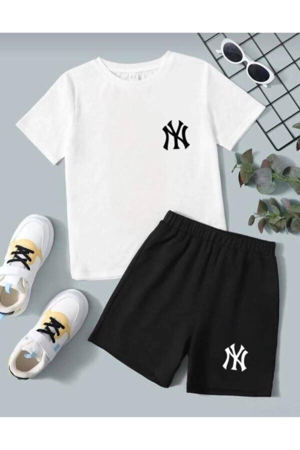 Ny Printed Kids Shorts Set Unisex - 2