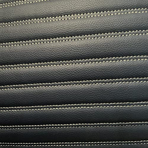 NYCFMMY Custom Car Floor Mat for Land Rover Defender,Discovery,Discovery Sport,LR2,LR3,LR4,Range Rover,Range Rover Evoque,Range Rover Sport,Range Rover Velar Non-Slip (Black Beige Stripe) - 2